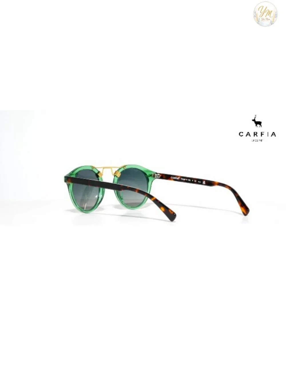 Retro Round Acetate Polarized Sunglasses Women UV400 Metal Bridge Driving Golf